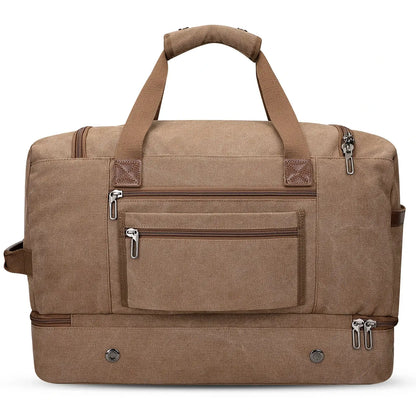 Classic Vintage Canvas Duffel Bag with Toiletry Set A8010-2
