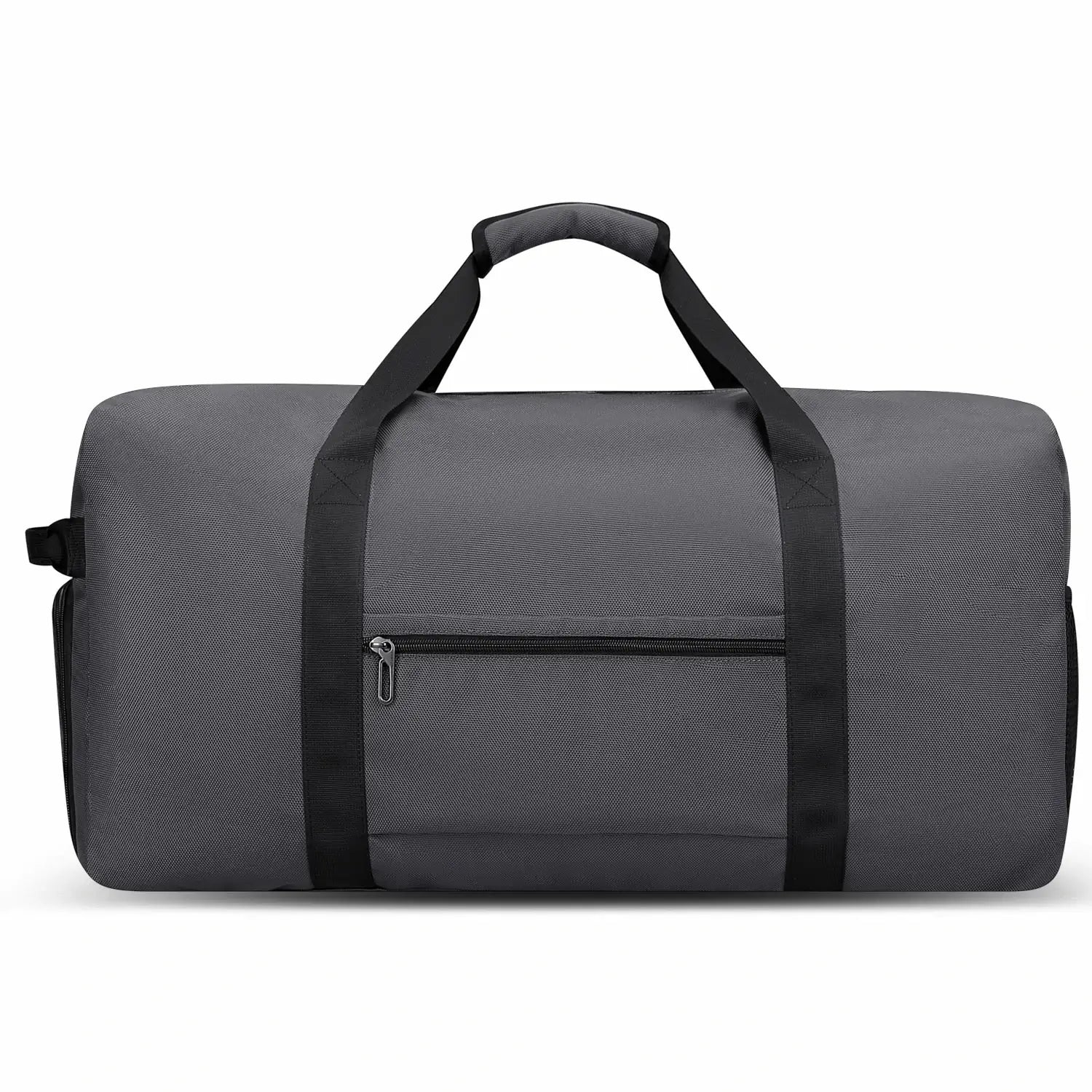 Foldable Duffel Bag for Travel 65L Lightweight Packable slivery grey nylon bag