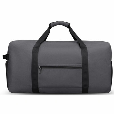 Foldable Duffel Bag for Travel 65L Lightweight Packable slivery grey nylon bag