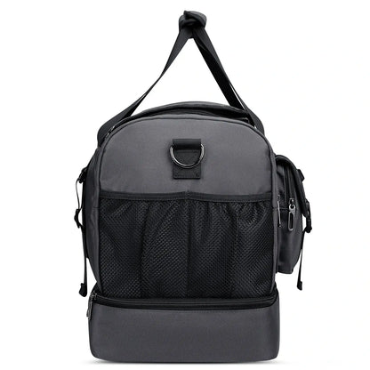 Double-Layer Duffel Bag Modern Split-Level Design with Bottom Shoe Compartment B723