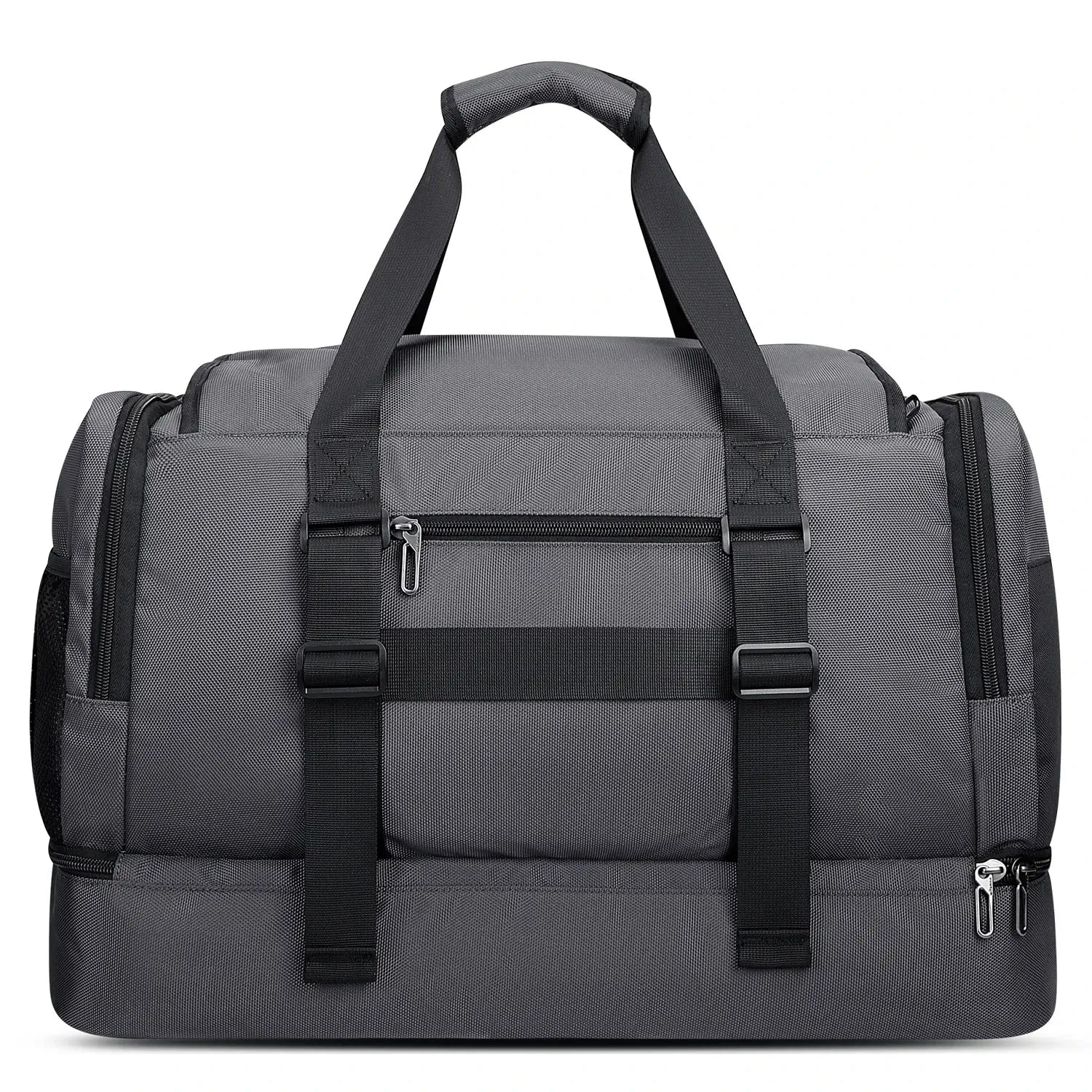WITZMAN B720 men’s large nylon duffel bag with double-layer shoe compartment - sliver grey bag