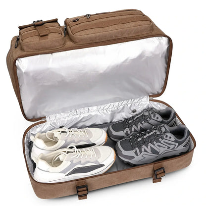 Classic Vintage Canvas Duffel Bag with Toiletry Set A8010-2
