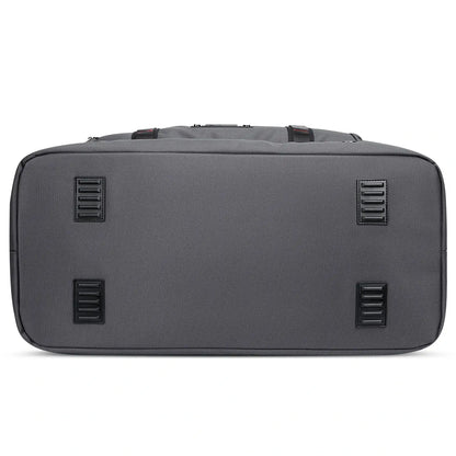 WITZMAN B720 men’s large nylon duffel bag with double-layer shoe compartment - sliver grey bag