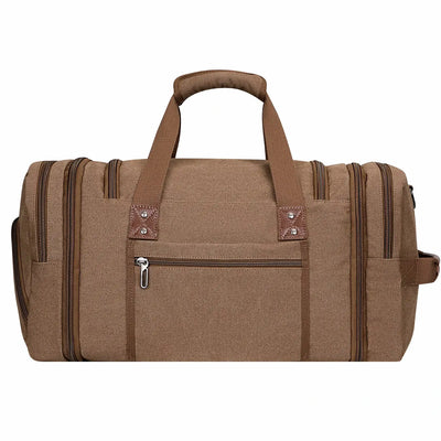 witzman brown Mens Fashion Large Canvas Travel Duffle Bags best carry-on bag for international travel brown,a8007