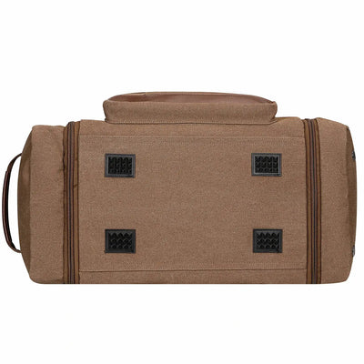 witzman brown Mens Fashion Large Canvas Travel Duffle Bags best carry-on bag for international travel brown,a8007