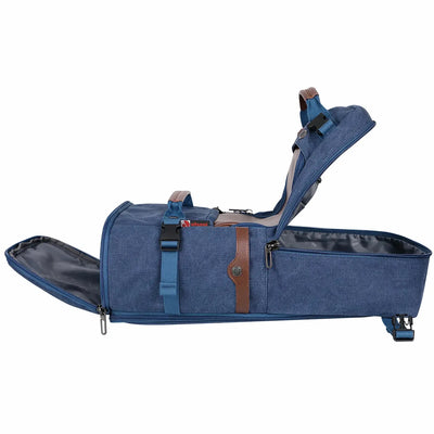 Travel Luggage Canvas Backpack for Men 22.5 inch green Rucksack blue