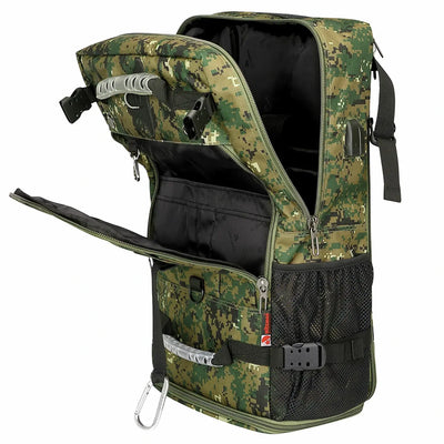 witzman b681 nylon travel backpack for men carry on bag #color_camo