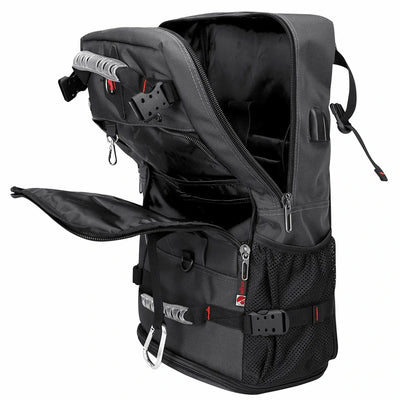 witzman b681 nylon travel backpack for men carry on bag #color_grey