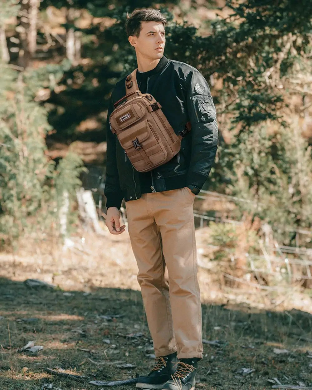 men sling bag Canvas Sling Bag for Travel & EDC