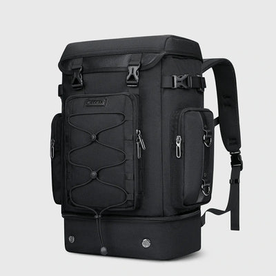 WITZMAN Men Carry On Travel Backpack with Laptop & Shoe Compartment Black