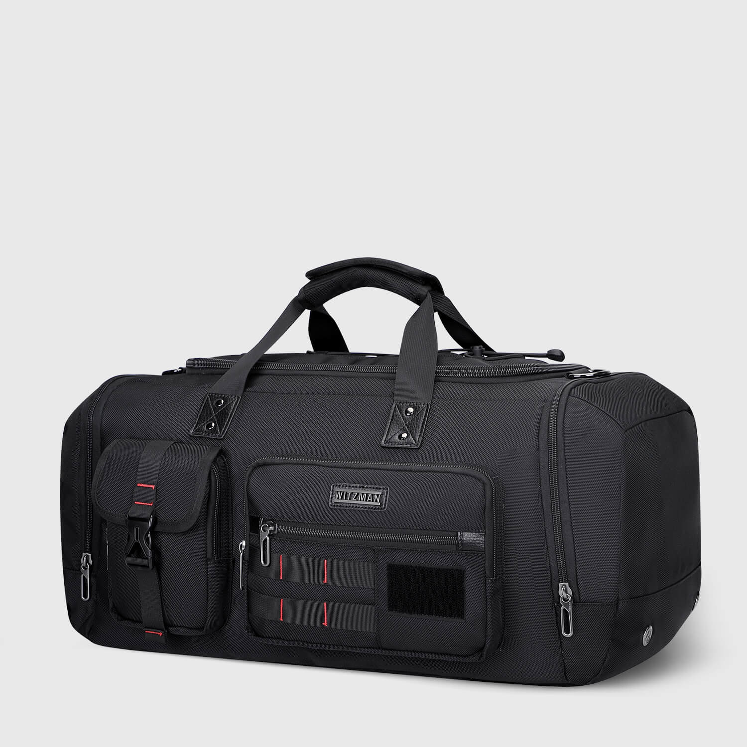 witzman b693 nylon duffel bag black travel luggage