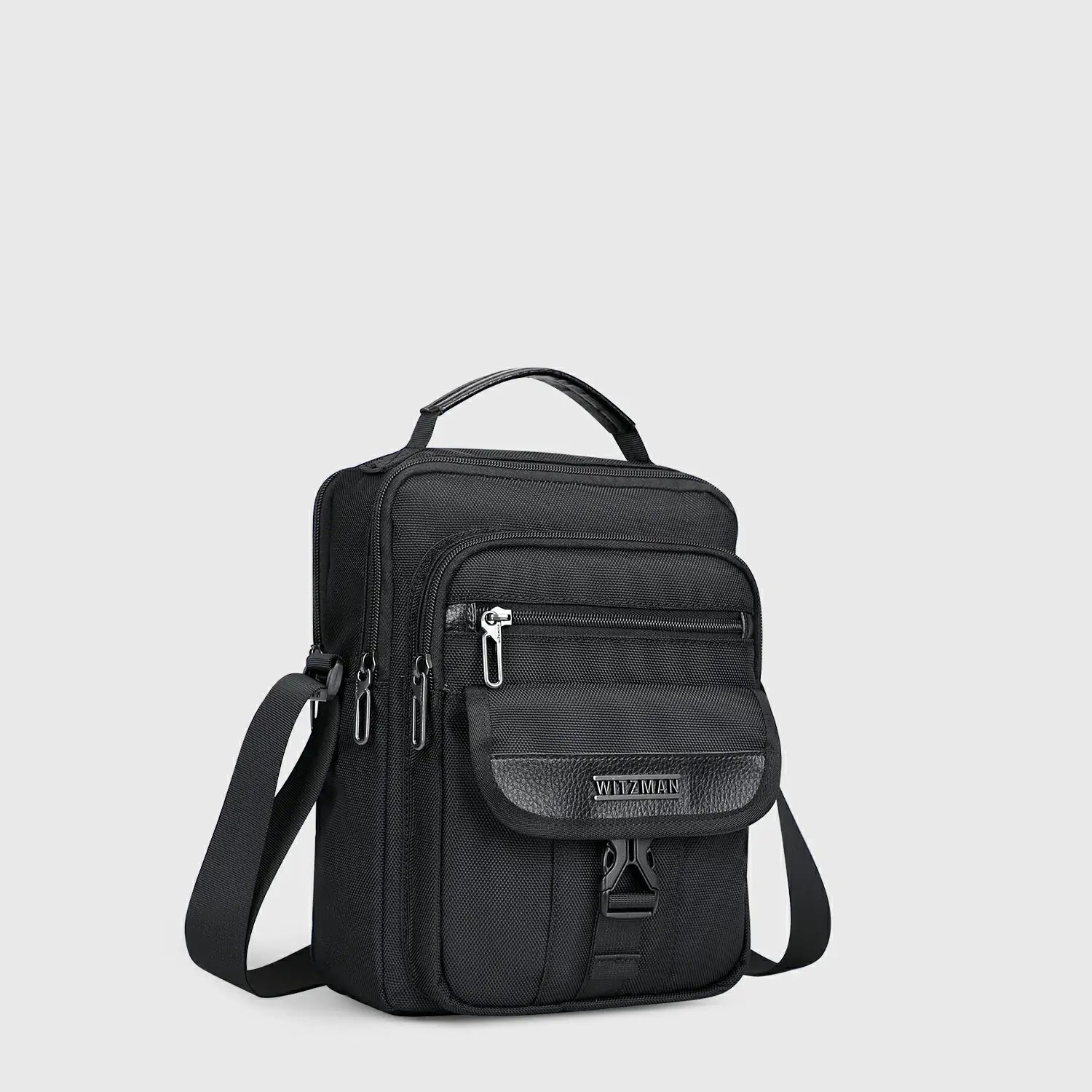 Travel Shoulder Bag Lightweight Small Casual Messenger Bag, front exterior and compact shape