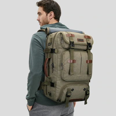 Convertible 40L travel backpack with USB port and 18+ compartments, fits 17 inch laptop, ideal for men and women a8013 best amry green large backpack for men