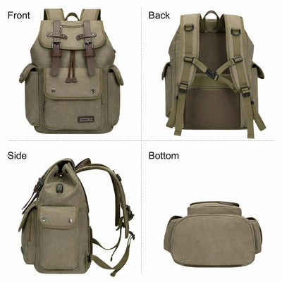 witzman a8004 canvas backpack daypack #color_green