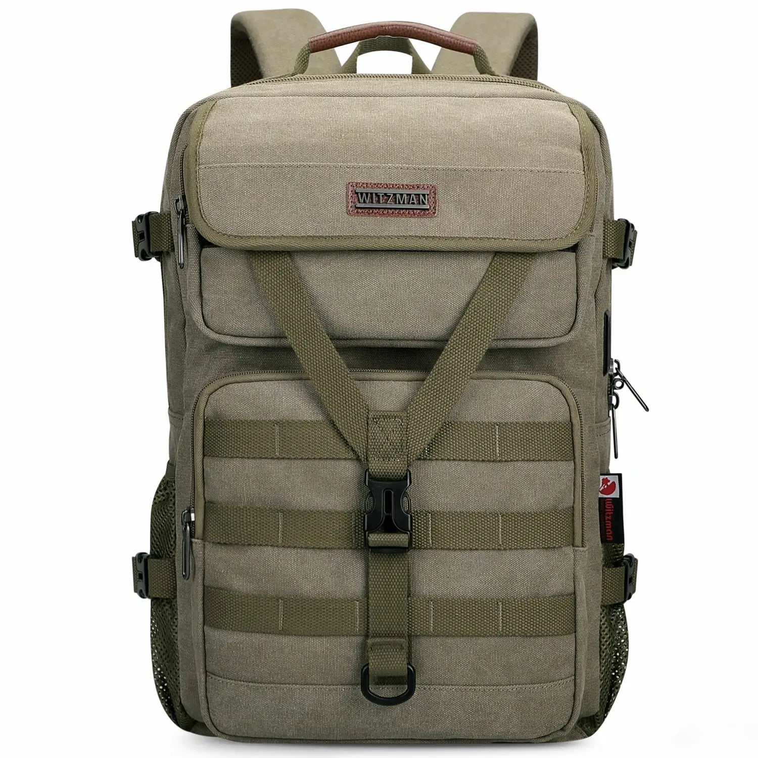 Men’s Canvas Travel Backpack TSA Vintage Carry-On Bag A8012