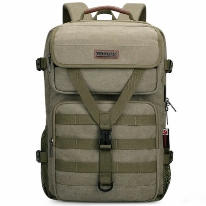 Men’s Canvas Travel Backpack TSA Vintage Carry-On Bag A8012