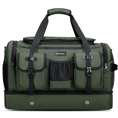 Double-Layer Duffel Bag Modern Split-Level Design with Bottom Shoe Compartment B723