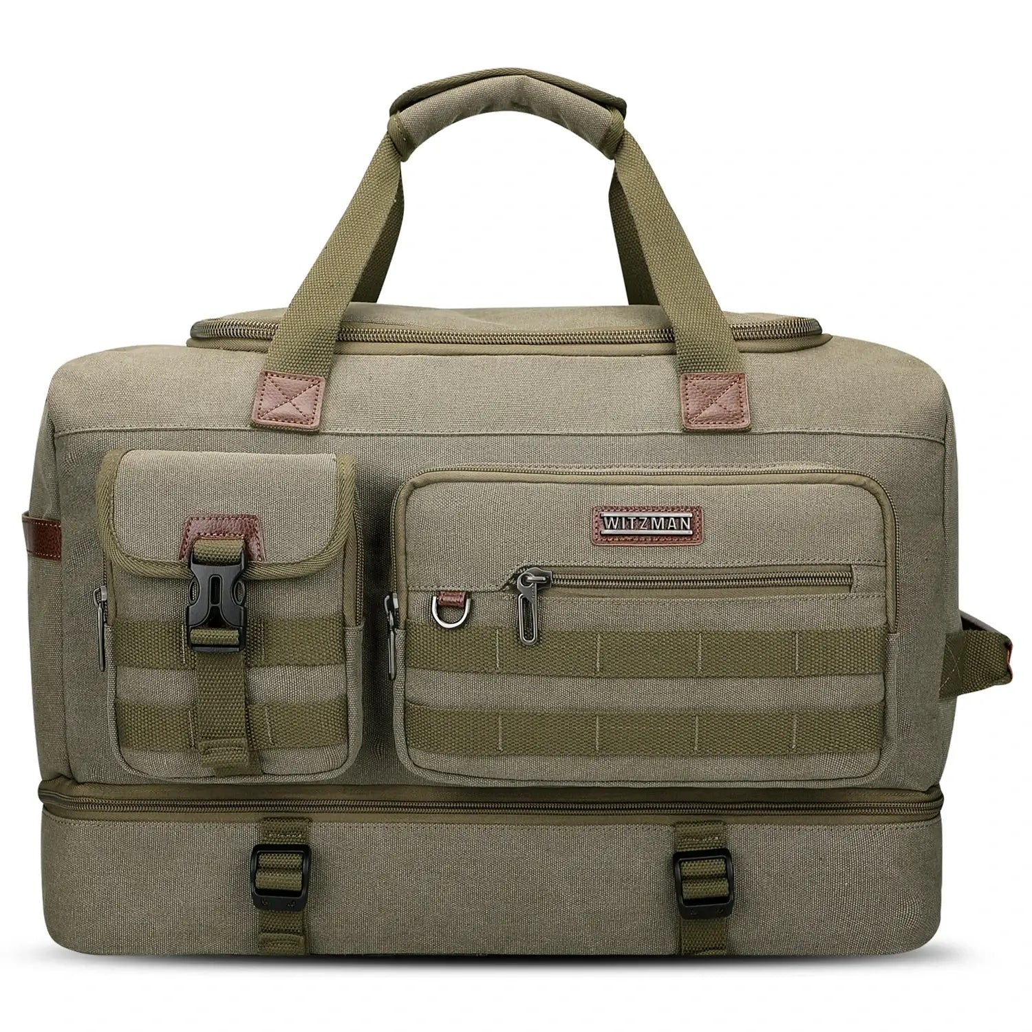 Classic Vintage Canvas Duffel Bag with Toiletry Set A8010-2