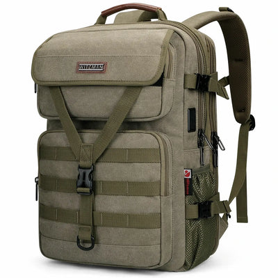 Men’s Canvas Travel Backpack TSA Vintage Carry-On Bag A8012