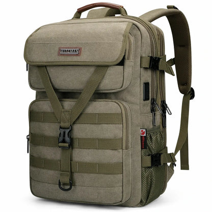 Men’s Canvas Travel Backpack TSA Vintage Carry-On Bag A8012