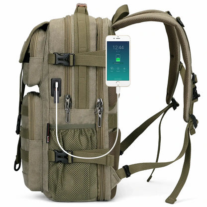 Men’s Canvas Travel Backpack TSA Vintage Carry-On Bag A8012