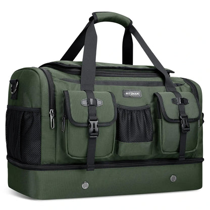 Double-Layer Duffel Bag Modern Split-Level Design with Bottom Shoe Compartment B723