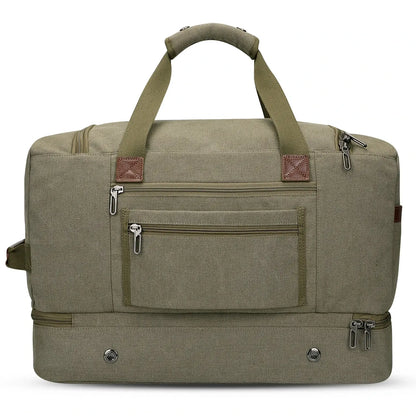 Classic Vintage Canvas Duffel Bag with Toiletry Set A8010-2