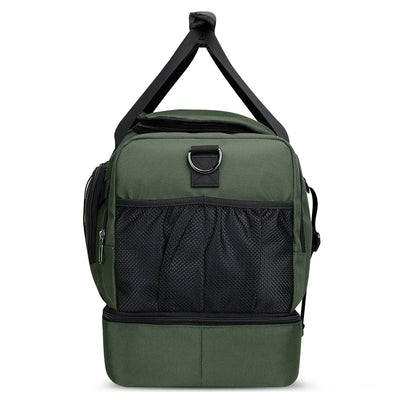 WITZMAN B720 men’s large nylon duffel bag with double-layer shoe compartment - green weekender bag