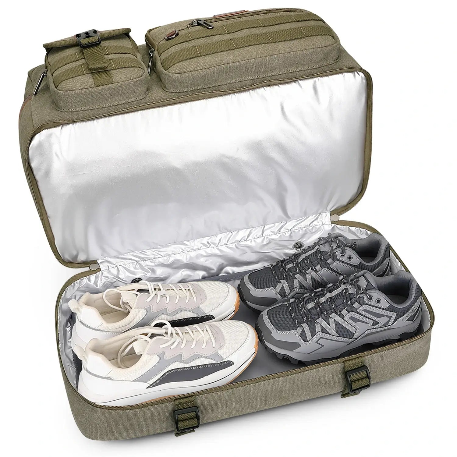 Classic Vintage Canvas Duffel Bag with Toiletry Set A8010-2