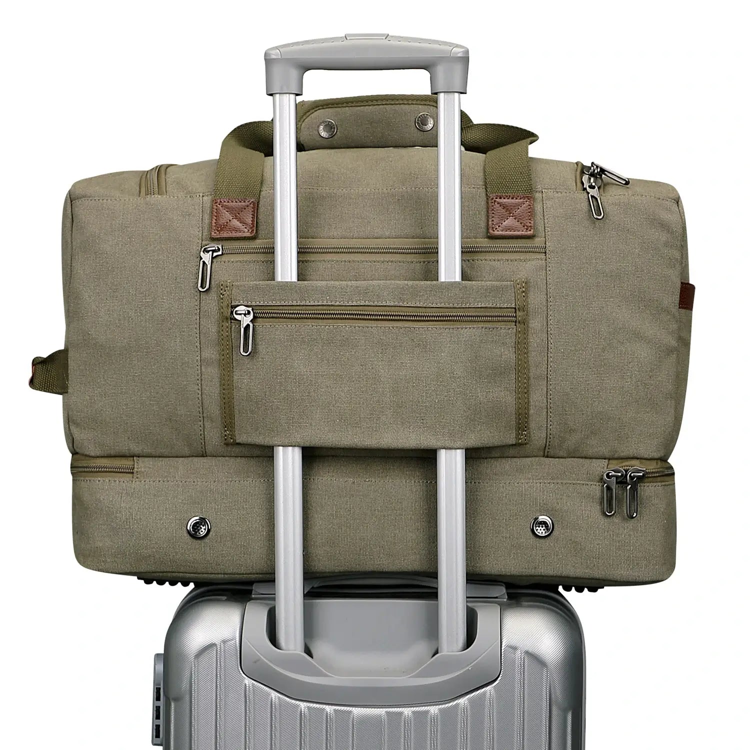 Classic Vintage Canvas Duffel Bag with Toiletry Set A8010-2