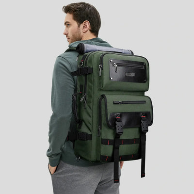 Carry On Travel Backpack for Men Nylon Bag 45L #color_green