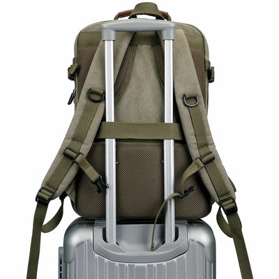 Men’s Canvas Travel Backpack TSA Vintage Carry-On Bag A8012