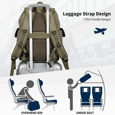 witzman a8004 canvas backpack daypack #color_green