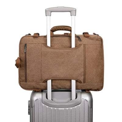 Black Canvas Travel Backpacks a6617-3 #color_brown