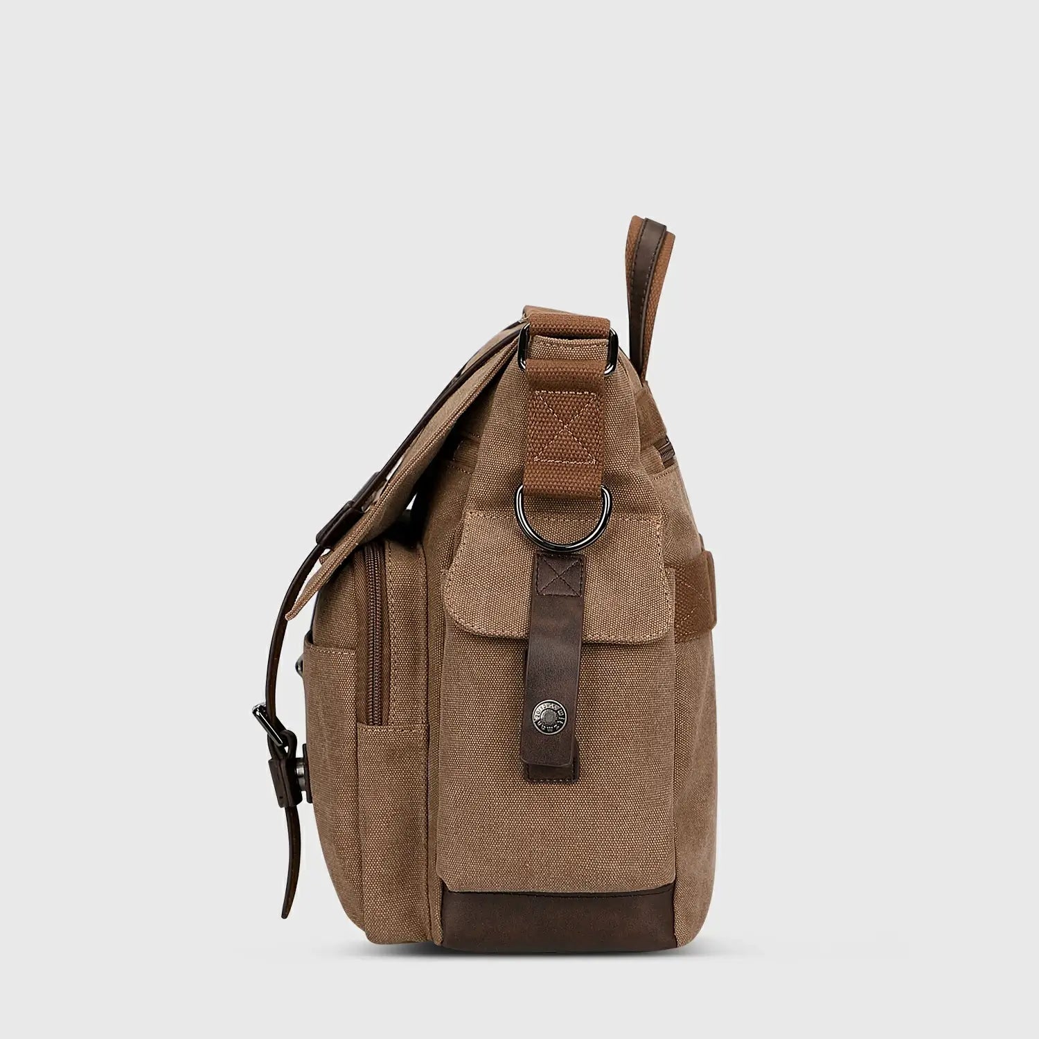 postman bag for men brown messenger bag canvas | WITZMAN
