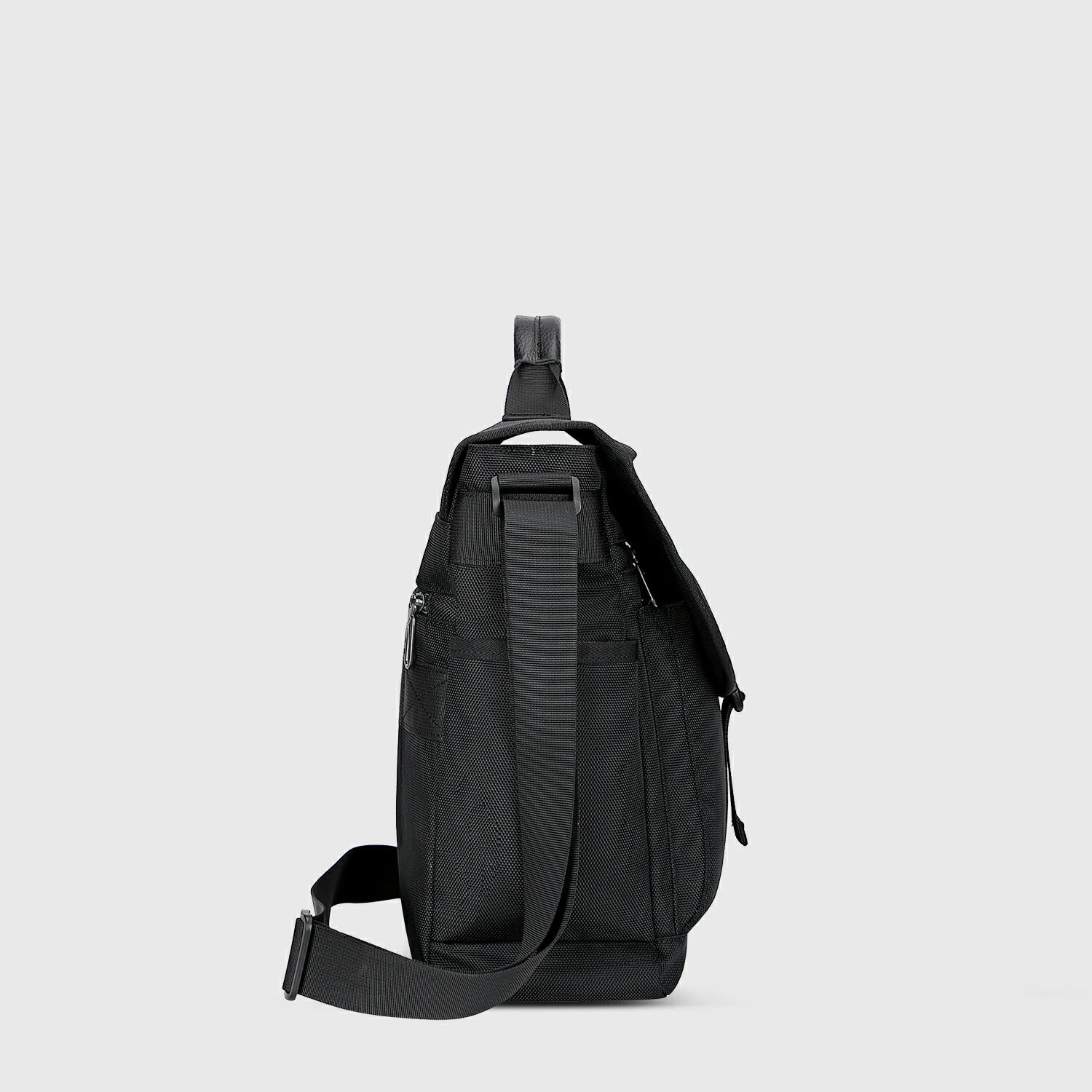 Messenger Bag Crossbody Large Lightweight Satchel Bag, side profile and slim size