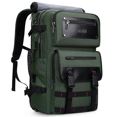 Carry On Travel Backpack for Men Nylon Bag 45L #color_green