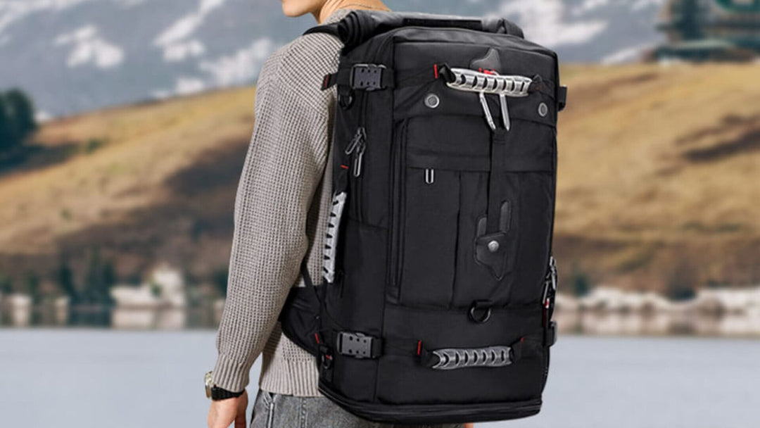 nylon backpack for men travel black backpack