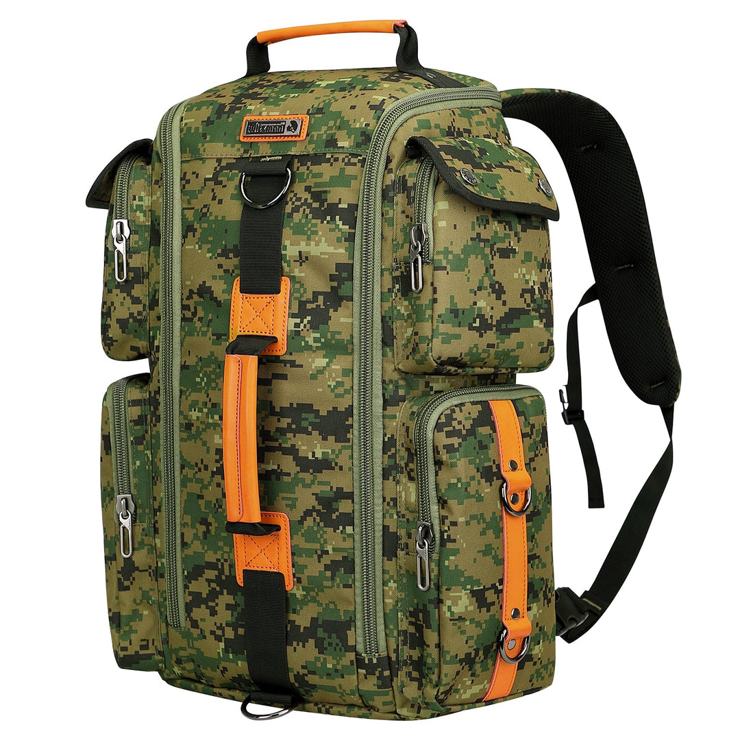 #Color_Camo Green Nylon Backpack