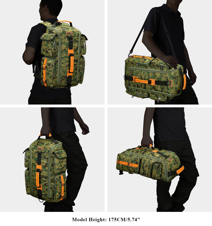 #Color_Camo Green Nylon Backpack