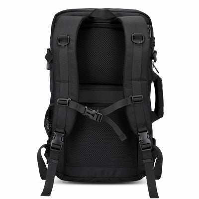 Black Nylon Travel Backpack for Men B683