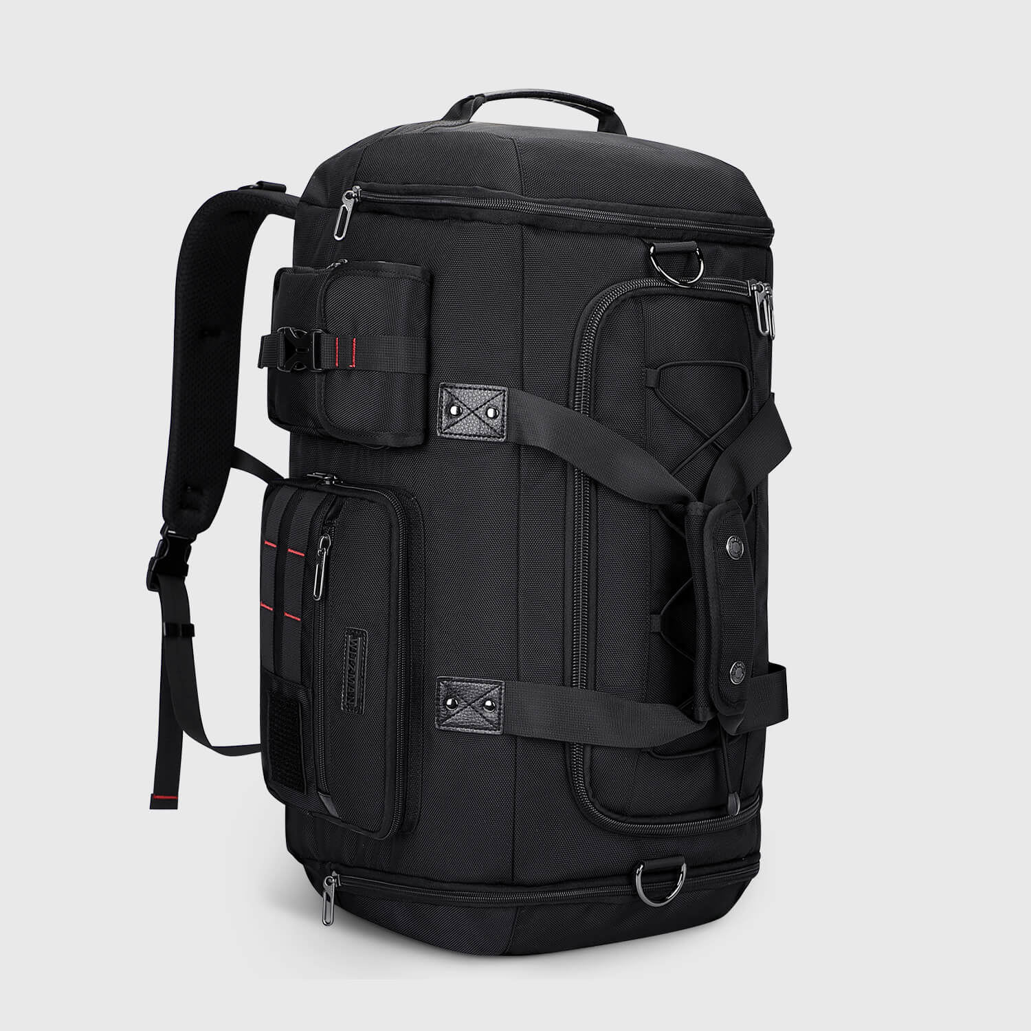 Large Travel Duffel Bags with Shoe Compartment Tote Bag, side profile and travel size