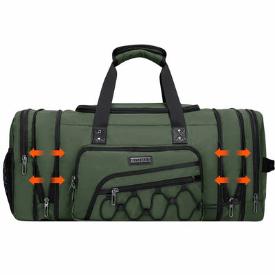 B695 WITZMAN Duffle Bag for Men Nylon Large Weekender Bag with Shoe Compartment #color_green