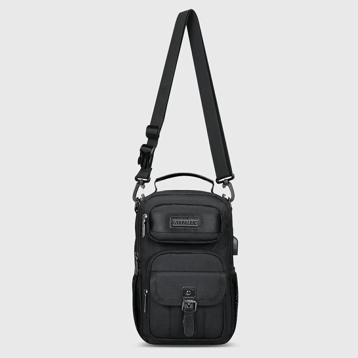 Lightweight Convertible Travel Sling Bag Backpack, buckle and strap hardware