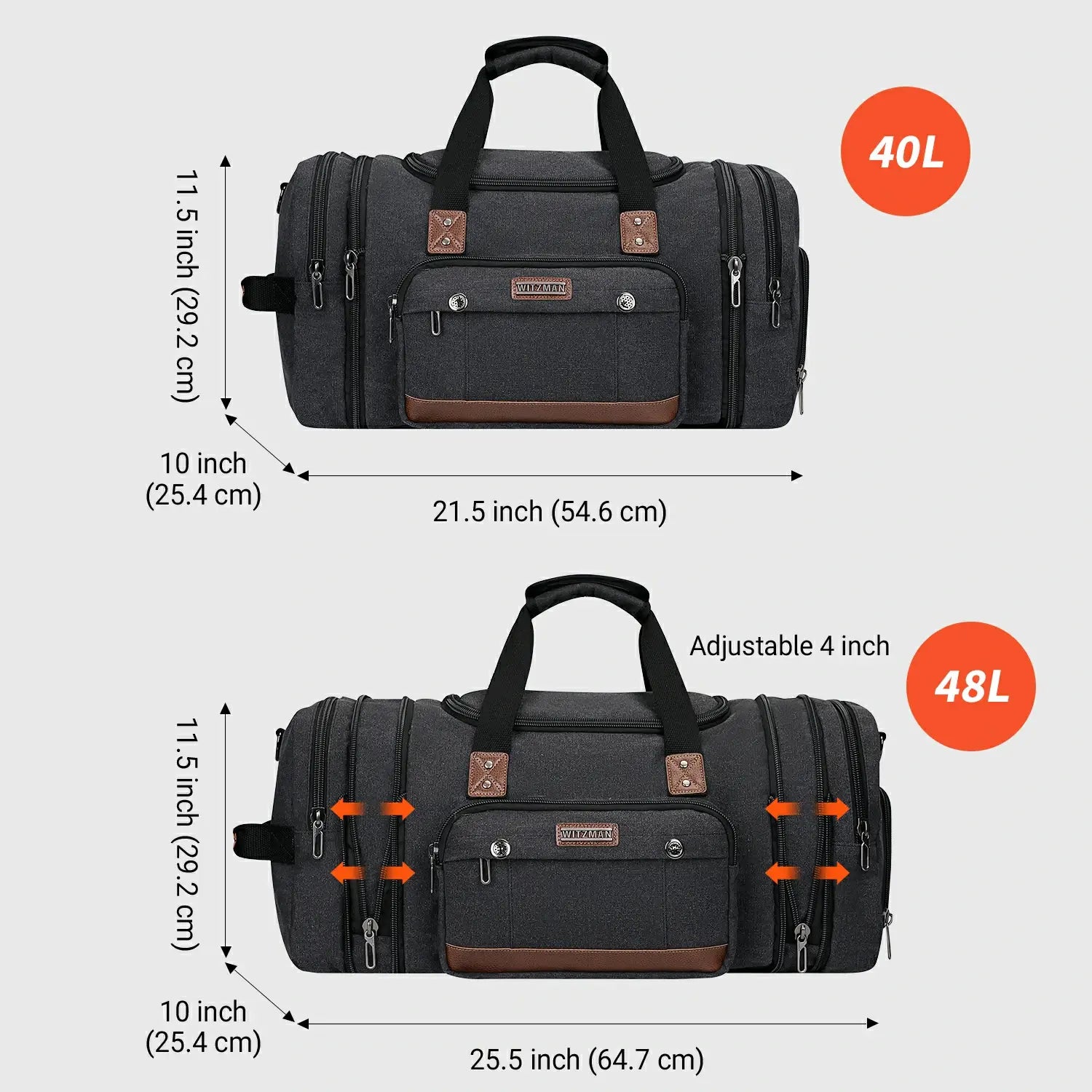 Mens Casual Large Canvas Travel Duffle Bags canvas travel duffel bag, shoe compartment or lower pocket detail
