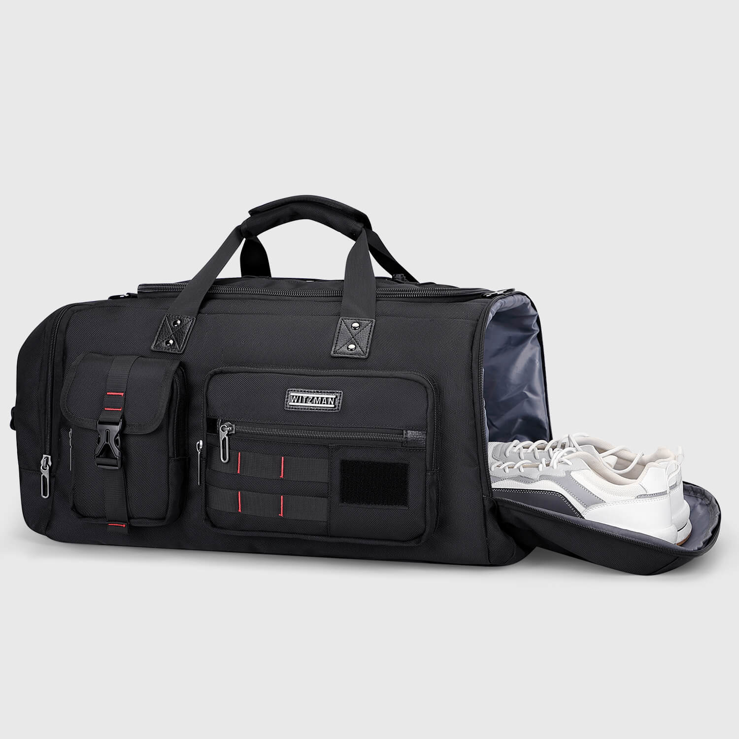 Large Travel Duffel Bags with Shoe Compartment Tote Bag, shoe compartment or lower pocket detail