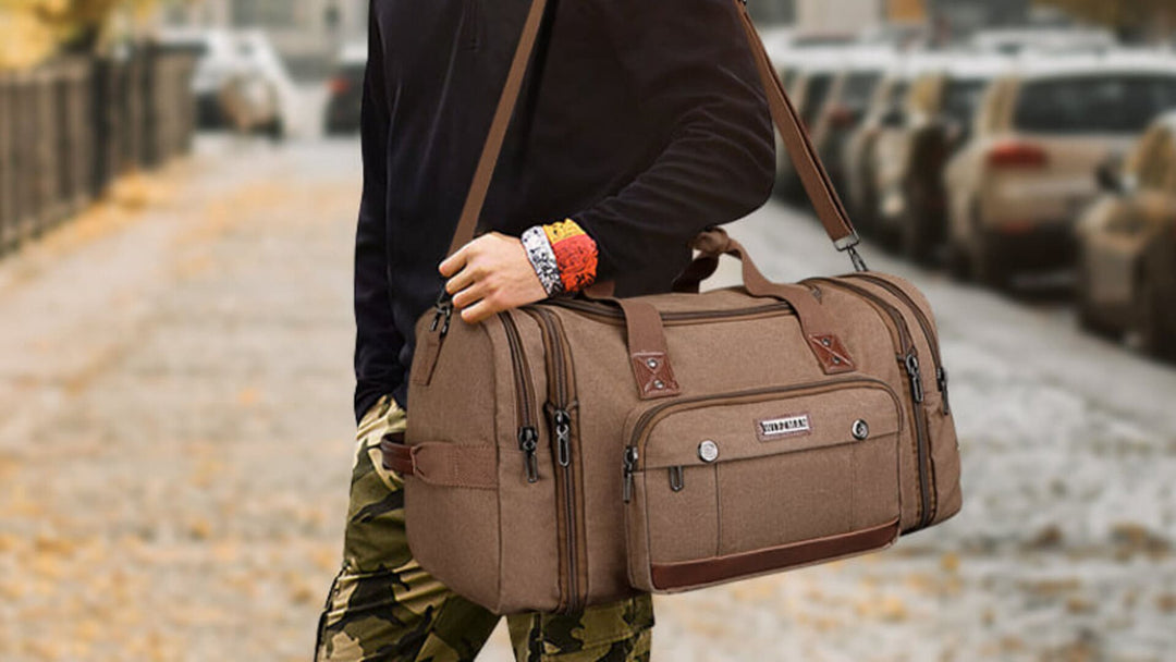 duffle bag for men travel carry on bag canvas
