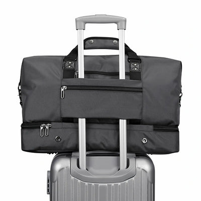 Large weekender duffle bag witzman b696 #color_grey