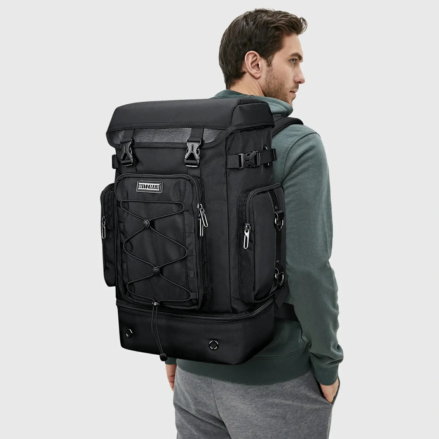 B691 witzman travel backpack for men large nylon carry on backpack laptop bag weekender bag Shoe compartment BEST PACK