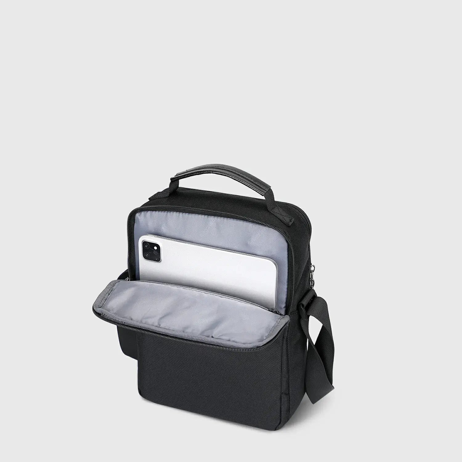 Travel Shoulder Bag Lightweight Small Casual Messenger Bag, main pocket opened for essentials